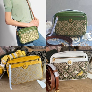 ของแท้100%พร้อมส่งที่ไทย👜TORY BURCH T Monogram Jacquard Camera Bag 79356/80862/79488