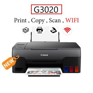 Canon Pixma G3020 WIFI รุ่นใหม่ล่าสุด พร้อมระบบอิ้งค์แทงค์ และ น้ำหมึกแท้4สี