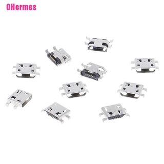 (Oher) ซ็อกเก็ตชาร์จ Type B Micro Usb 5 Pin Female 10 ชิ้น