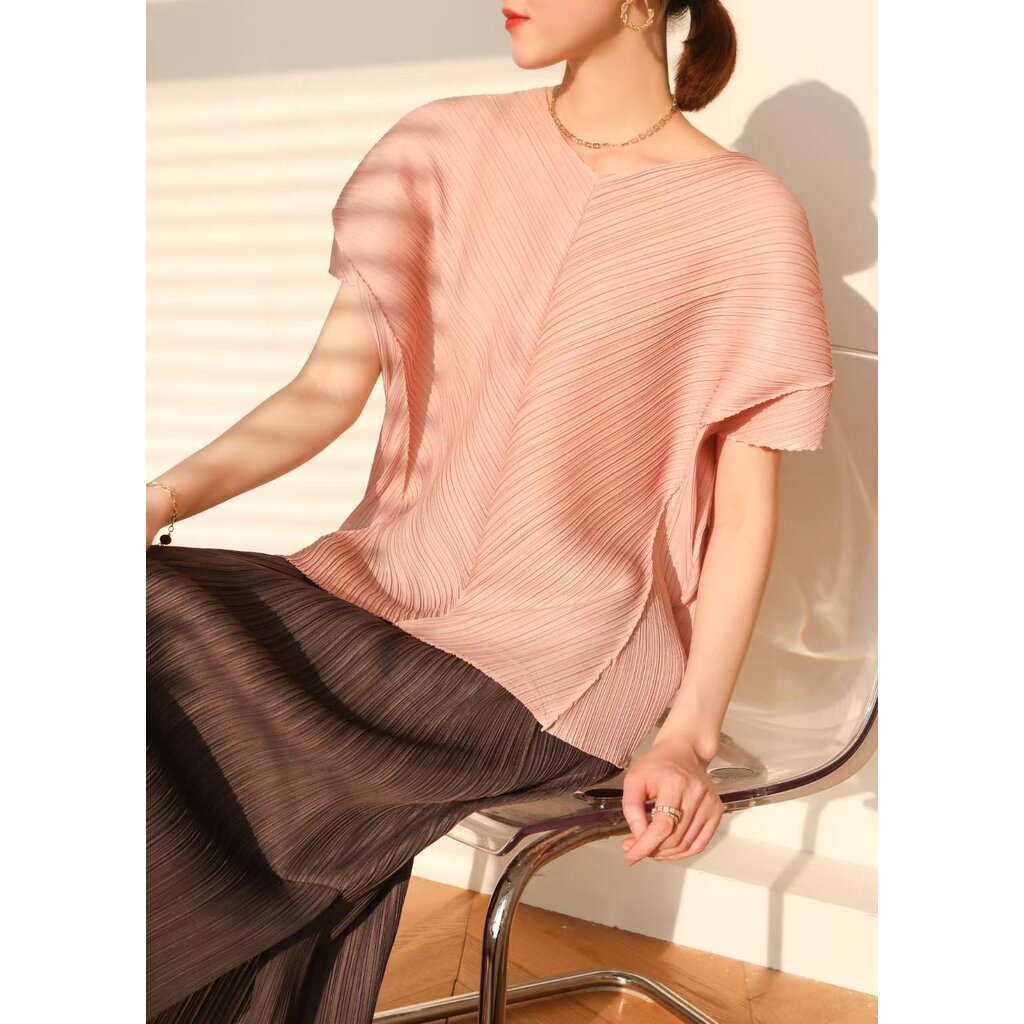 มาใหม่ ครบสี 2MUAY PLEAT เสื้ออัดพลีทงานคุณภาพ V NECK BASIC PLEAT TOP ...