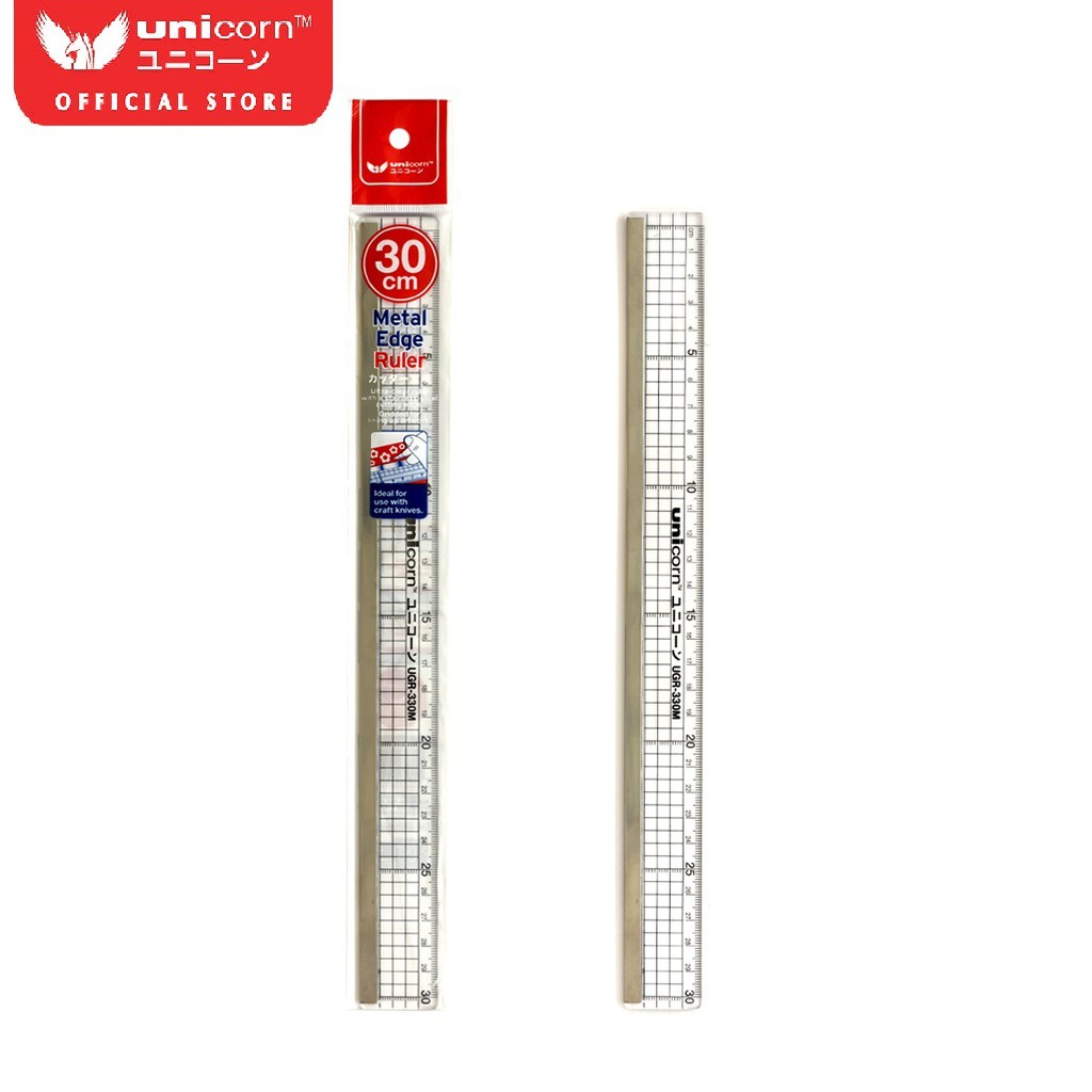 UNICORN METAL EDGE RULER 30CM (UGR-330M)