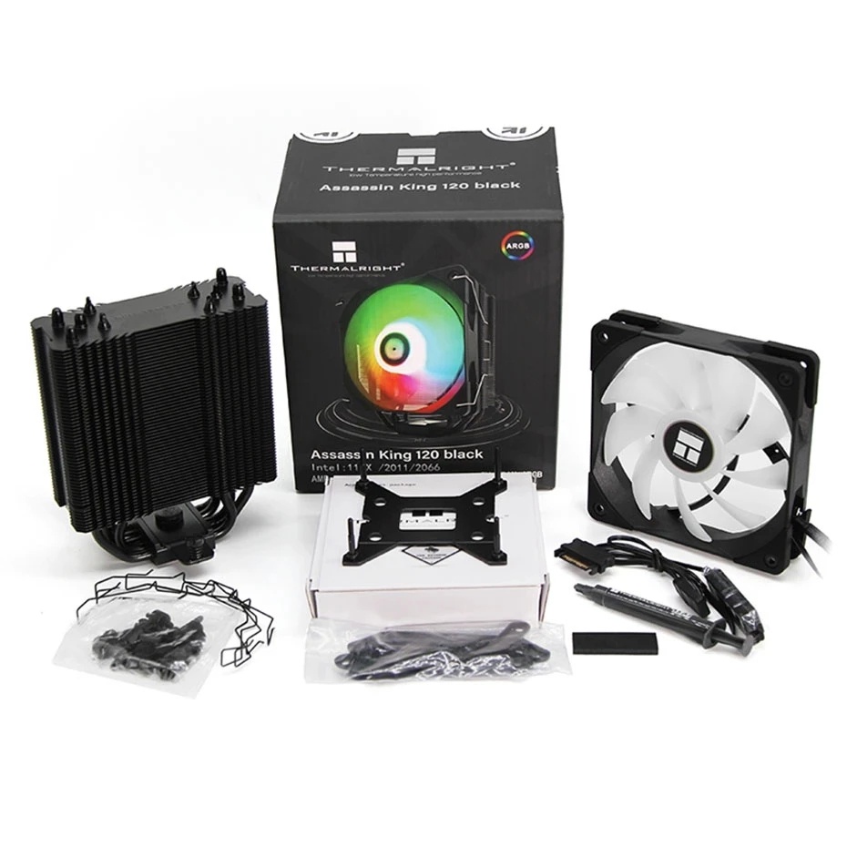 Thermalright AK120 พัดลมระบายความร้อน CPU PWM Quite Fan 5V 3PIN ARGB CPU สีดํา ขาว สําหรับ intel 115x 2011 2066 AMD #5