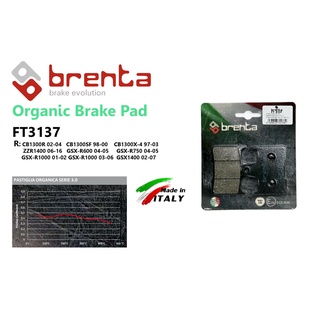 ผ้าเบรคหลัง BRENTA FT3137 GSX-R750 Y04-05 GSX-R1000 Y01-06