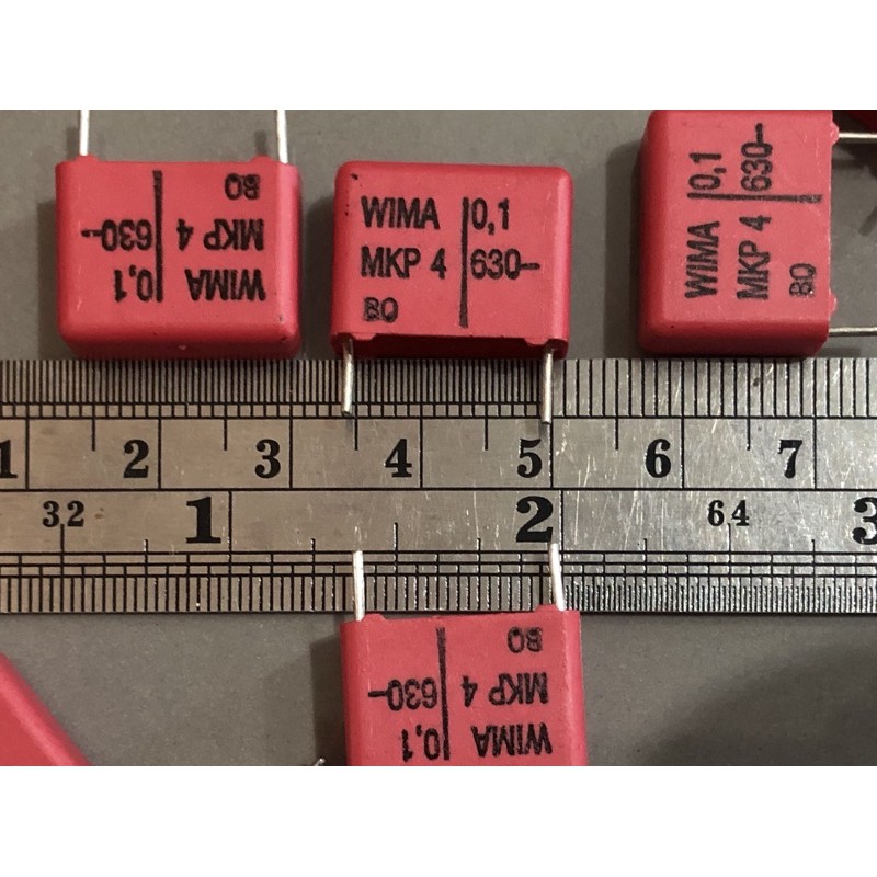⚙️ ขาย WIMA MKP 4 Film Capacitor 0.1µF 630VDC (Germany) – ของแท้ใหม่แกะถุง 🇩🇪