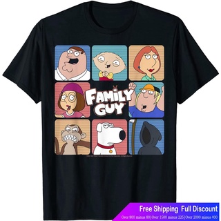 เสื้อยืดโอเวอร์ไซส์Family Guyเสื้อยืดผู้ชาย Family Guy Group Shot Box Up T-Shirt Family Guy Popular T-shirtsS-3XL