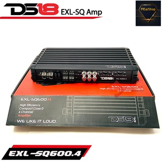 แอมป์คลาสดี 4 ชาแนล DS18 EXL-SQ600.4D / 1000 วัตต์  แอมป์ติดรถยนต์ เครื่องเสียงติดรถยนต์