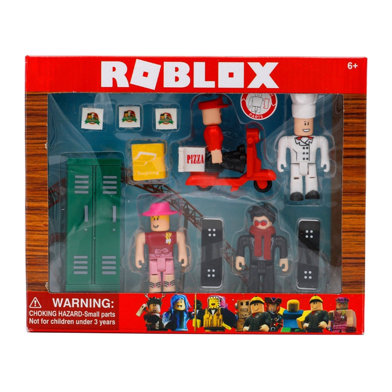 ✿♝4pcs/set Roblox Action Figure Blocks Dolls Virtual World Virtual High School Toy with Accessories Kids Gift