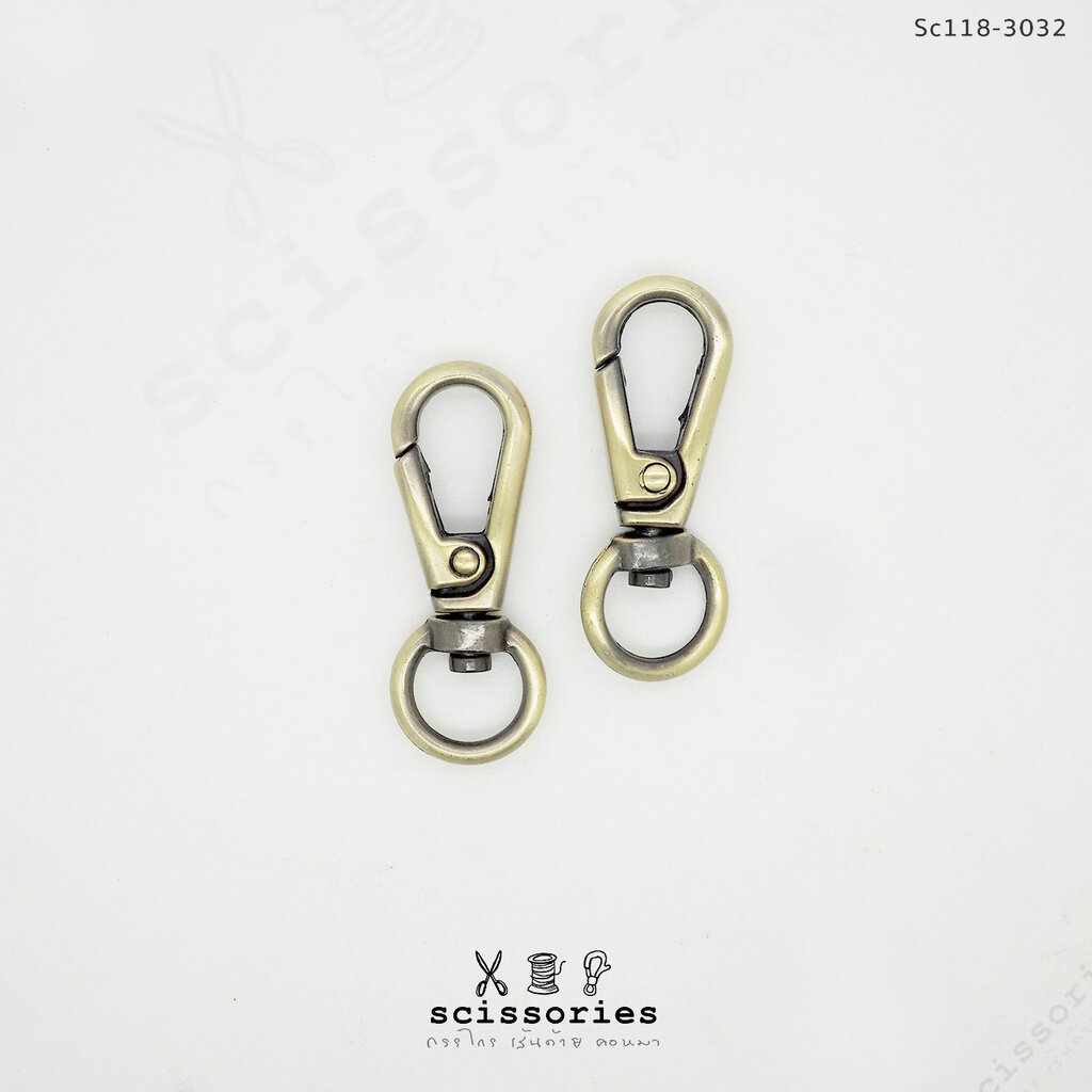 คอหมา 1.1 cm สีเหลืองขัด /2 ตัว