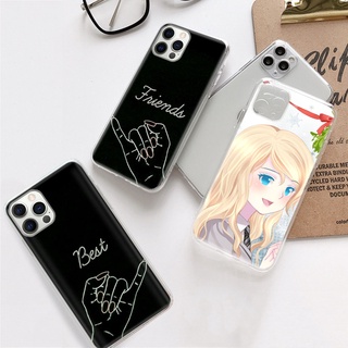 เคสโทรศัพท์มือถือแบบนิ่ม ใส ลาย Best Friends DV-29 สําหรับ VIVO Y22s Y35 Y16 Y02 Y02S Y01 Y31 Y51