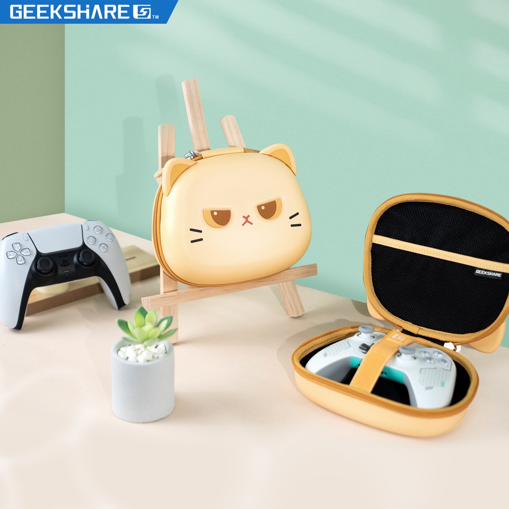 Geekshare กระเป๋าเคสใส่จอยเกม รูปแมวน่ารัก สําหรับ PS4 PS5 XBOX NSPRO