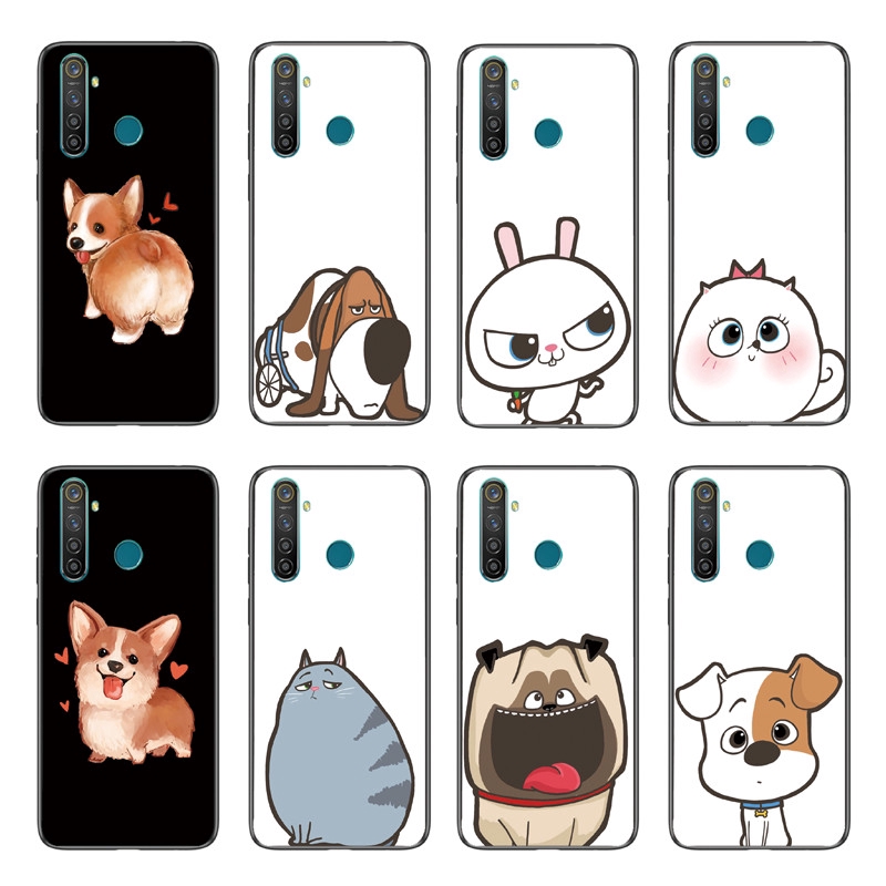 เคสโทรศัพท์พิมพ์ลายการ์ตูนสุนัขน่ารักสําหรับ oppo realme 5 pro/xt/x2/k5/x lite/realme q lite tpu #8