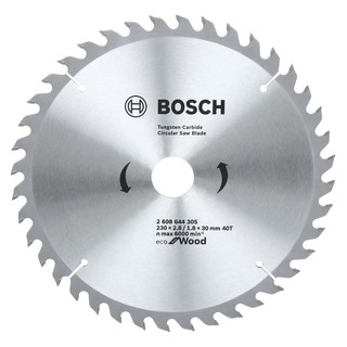 ใบเลื่อยวงเดือน BOSCH ECO 9 นิ้ว 40T CIRCULAR SAW BLADE BOSCH ECO 9" 40T