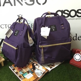 ANELLO POLYESTER CANVAS RUCKSACK (outlet) สีม่วง