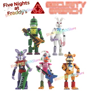 Jinn โมเดลฟิกเกอร์ PVC รูปหมาป่า Five Nights At Freddys:Security Breach Freddy Chica Gator Wolf Vanessa Vanny มีไฟ LED ของเล่นสําหรับเด็ก