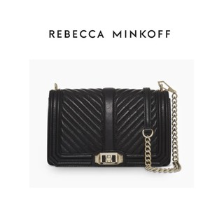 REBECCA MINKOFF CHEVRON QUILTED LOVE CROSSBODY กระเป๋าสะพายพาดลำตัวผู้หญิง