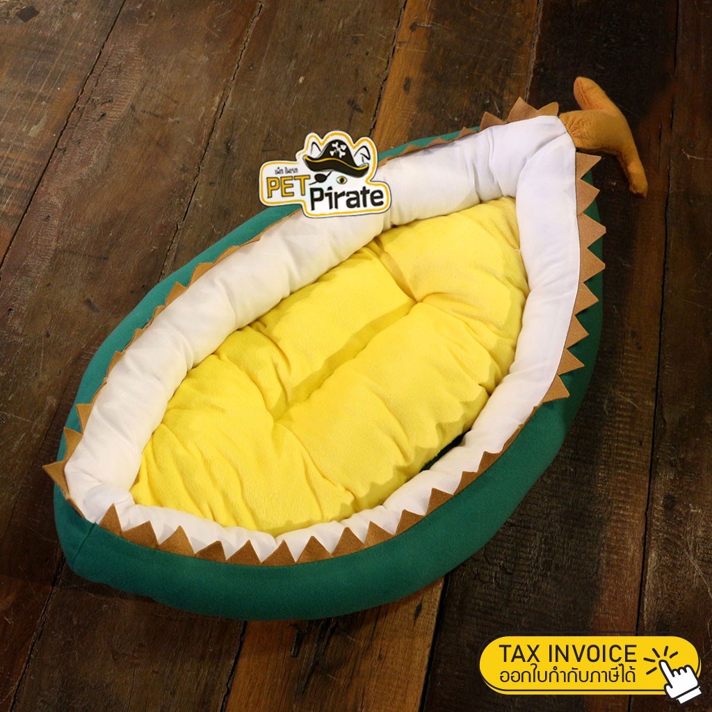 Dogtraveller ที่นอนหมา ที่นอนแมว เบาะนอนหมาแมวทุเรียน ที่นอนสัตว์เลี้ยง เบาะนอนใหญ่ เบาะนอนหนานุ่ม ลายน่ารัก [Size M]