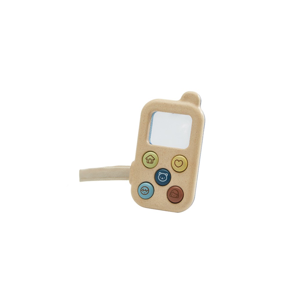 PlanToys ของเล่นไม้ 5411 My First Phone - Orchard โทรศัพท์ - สีออร์ชาร์ด เสริมพัฒนาการ สำหรับเด็กอายุ 12 เดือน ขึ้นไป