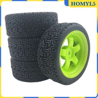 ( Home Store ) ยางล้อรถบังคับ Rc 1 : 10 On Road Tires Rally Wheel 1 . 9 นิ้ว Hex 12 มม . 4 ชิ้นสําหรับ Cc01 Axial Scx10 Trx4 Rc