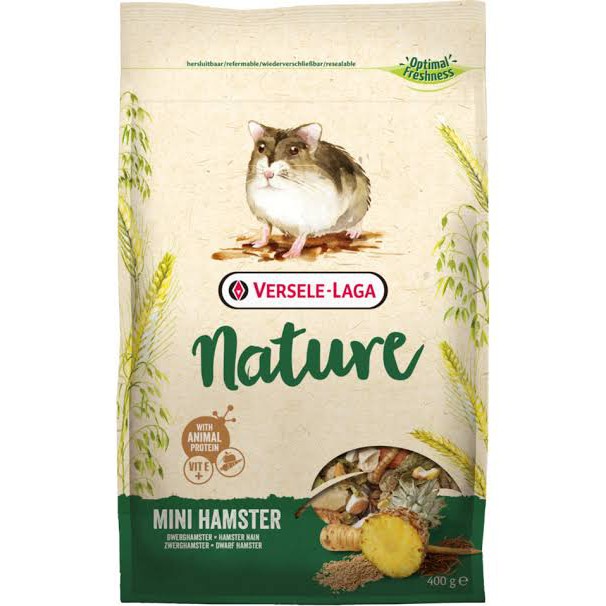 Versele Laga Nature 400 กรัม Mini Hamster อาหารแฮมสเตอร์แคระ เนเจอร์ Extra Grains & Seeds Pro Health 4