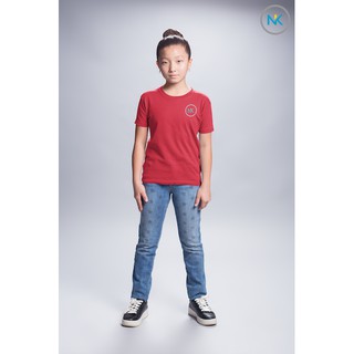 GILDAN Premium cotton เสื้อยืดเด็ก (Kids T-shirt) ใส่สบาย ผ้าอยู่ทรง สีแดง