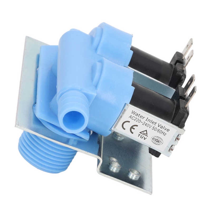 AC 220-240V Washer Water Inlet Valve Kit With Mounting Bracket Blue 2 Head 285805 Replacement Washer