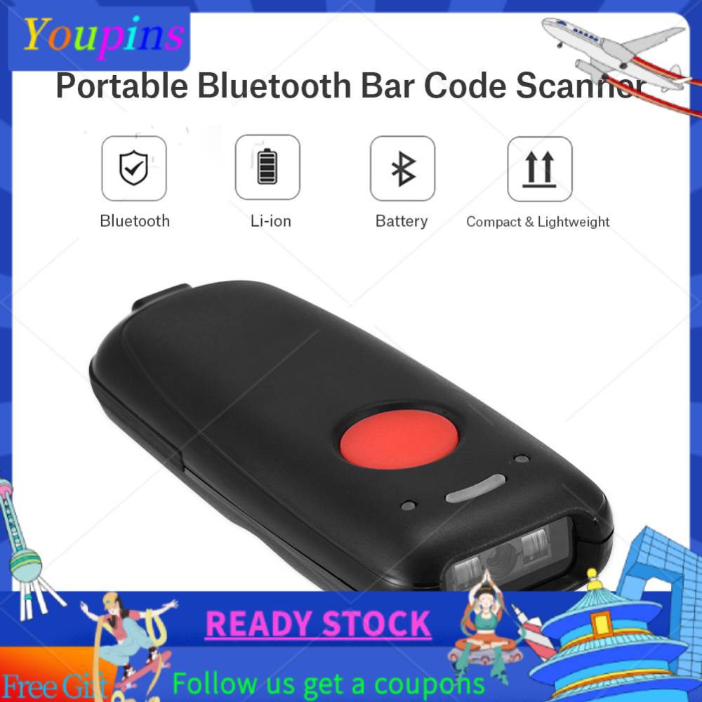 Wireless Bluetooth 4.0 Barcode Scanner Reader For Apple IOS Android Windows 7/8 