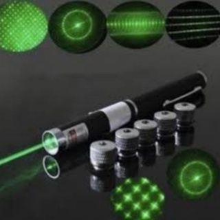 เลเซอร์ สีเขียว 2000 mW Green Laser pointer เปลี่ยนหัวได้ 5