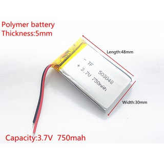 3.7V 750mAh Battery แบตเตอรี่ แบตกล้อง แทปเลต mp3 ลำโพง หูฟัง บลูทูธ แบตวิทยุสื่อสาร GPS