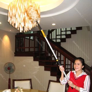 SmileArm® ไม้ปัดฝุ่นขนแกะ ขนแกะแท้100% ปัดฝุ่นชั้นวางของ ปัดฝุ่นโคมไฟระย้า ปัดฝุ่นหน้าจอทีวี ปัดฝุ่นหน้าจอคอม ปัดฝุ่นรถ