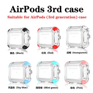 เคสหูฟัง เคส compatible AirPods ป้องกันการหล่น แบบใส เหมาะสำหรับ compatible AirPods (รุ่นที่ 3) 2021