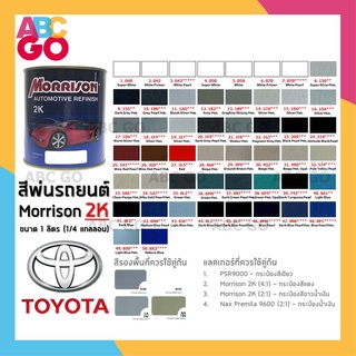 สีพ่นรถยนต์ 2K สีโตโยต้า TOYOTA มอร์ริสัน สีแห้งเร็ว สีใส่กา 1 ลิตร ราคาถูก - MORRISON 2K TOYOTA Automotive paint 1L