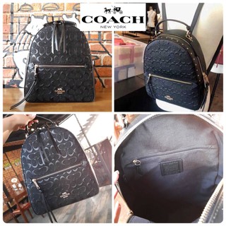 COACH F77688 JORDYN BACKPACK IN SIGNATURE LEATHER WITH RIVETS