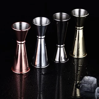 ✪สแตนเลสสตีลออนซ์ Jigger ค็อกเทลเครื่องดื่มสั้นคู่ Spirit Mixer ถ้วยตวงสำหรับบาร์ (1 ออนซ์ / 2 ออนซ์)