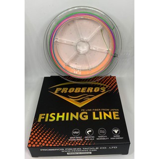 **ล้างสต็อก**สายพีอี ถัก 8 สลับสี ยี่ห้อ PROBEROS ยาว100ม.เหนียว นุ่ม ลื่น ทน by MoobinFishing​