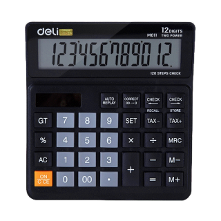 Deli M01120 Calculator 12-digit เครื่องคิดเลข Tax แบบตั้งโต๊ะ12 หลัก รับประกัน3ปี ฟังชั่นครบทุกการใช้งาน อุปกรณ์สำนักงาน