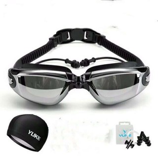 ﻿Swimming Myopia Goggles(Diopter: -6.5)+ Swim Cap + Case + Nose Clip+ Ear Plugs