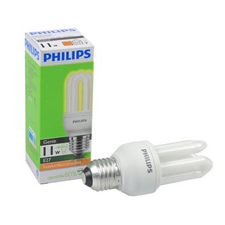 อุปกรณ์เพิ่มความสว่าง หลอดประหยัดไฟ PHILIPS GENIE 11W สีเหลืองขาว