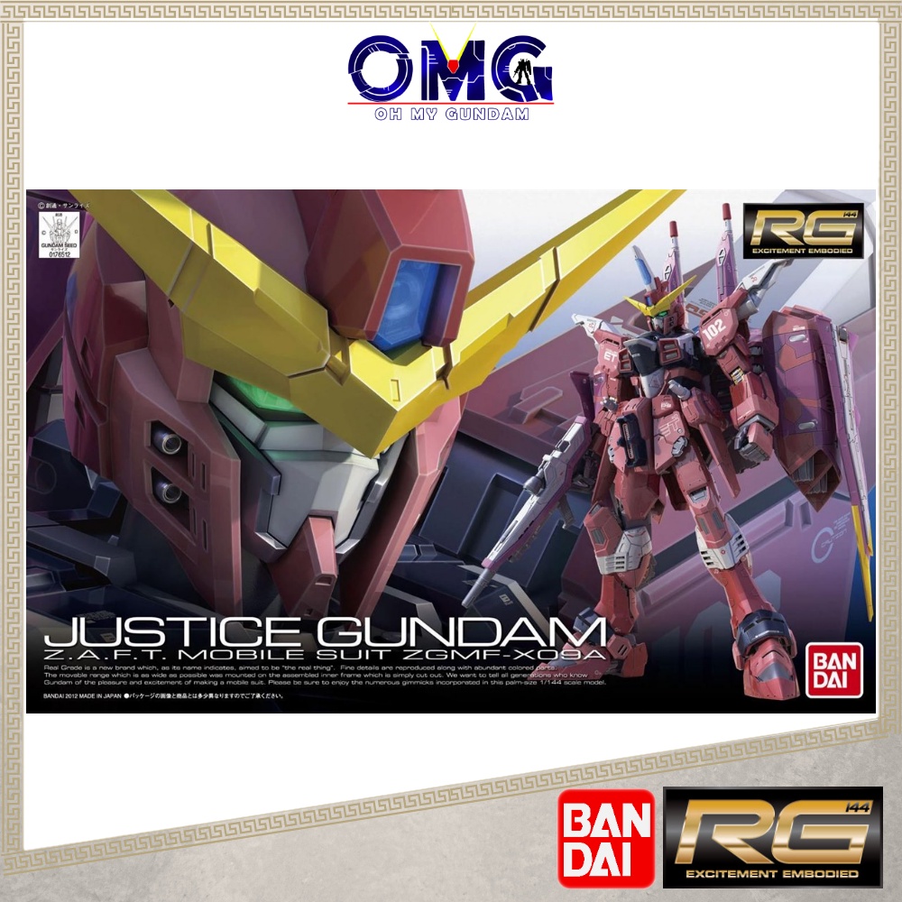 Bandai Gundam RG Justice 6615 76512 เกรดจริง OMG RG Gundam Justice 1/144 Justice ZAFT Mobile Suit ZG