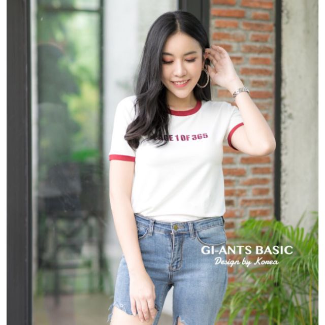 NO.045  😻เสื้อคอสีปัก PAGE10F365  ผ้าคอตตอน