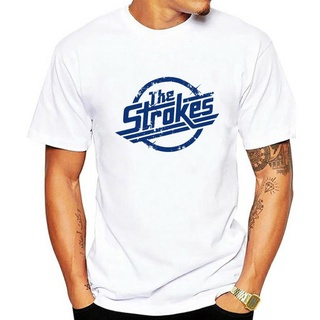 เสื้อยืด พิมพ์ลาย THE STROKES Pop Rock สีขาว แฟชั่นเรโทร สไตล์วินเทจสามารถปรับแต่งได้