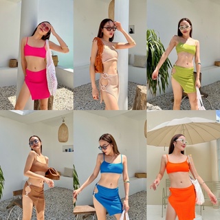 Bikini Beach Set (2ชิ้น กระโปรงมีกางเกงบิกินีเย็บติด)