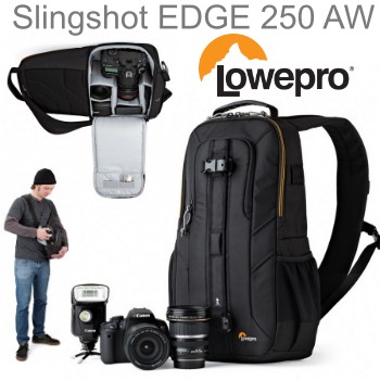 พร้อมมากๆ...[] -กระเป๋ากล้อง LowePro Slingshot EDGE 250 AW (Black) เหมาะ Mirrorless กันน้ำ ของแท้ประกันศุนย์ตลอดการใช้งาน ..เคสกันน้ำคุณภาพดี..!!