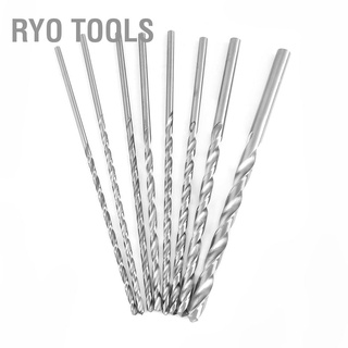 Ryo Tools 8pcs Extra Long High-speed Steel Straight Shank Twist Drill Bit Tool 4-10mm For Wood