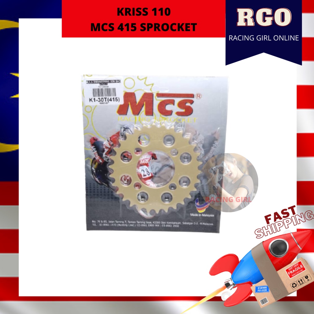 Modenas Kris 110 MCS 415 14T / 15T - 28T / 38T Racing Spocket
