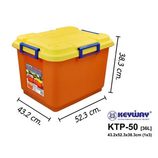 กล่องเก็บรักษาความเย็น 36L (Cold Storage Box) KTP-50 ตรา KEYWAY ขนาด43.2x52.3cmx38.3cm