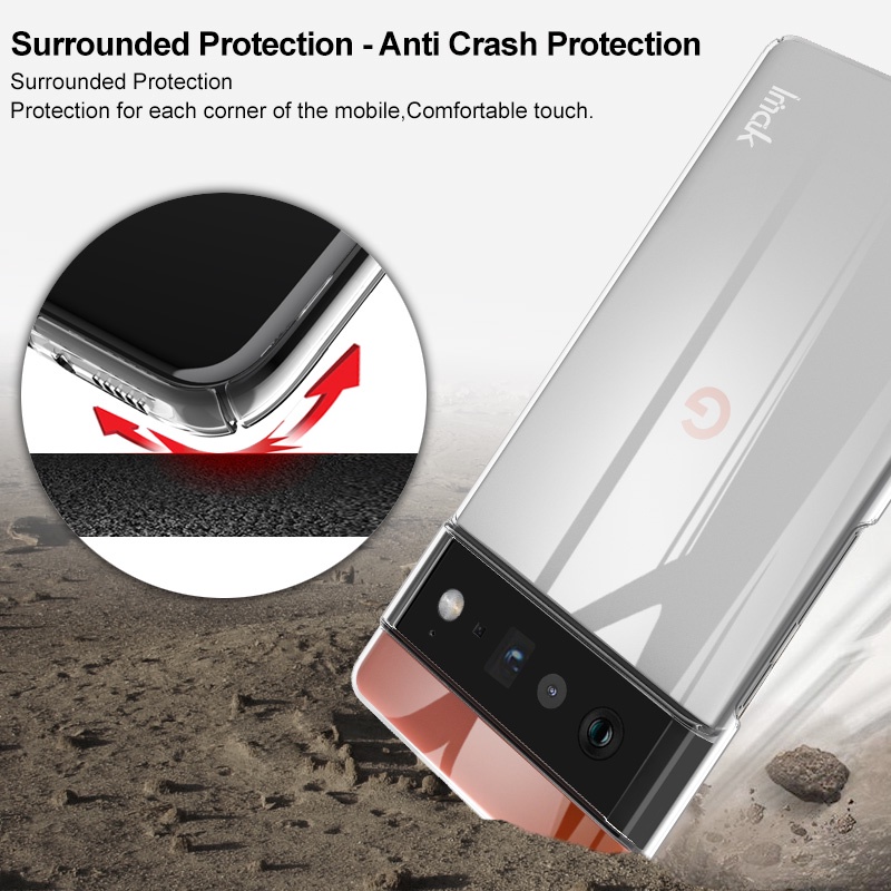 Original Imak Google Pixel 6 Pro Casing Pixel6 Crystal Transparent Hard PC Case Clear Plastic Back Cover #7