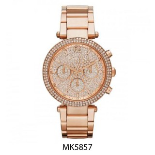 LIVEMICHAEL KORS PARKER CHRONOGRAPH MK5857 WRIST WATCH FOR WOMEN นาฬิกาแบรนด์เนมแท้100% นาฬิกาผู้หญิง ไมเคิลคอรส์