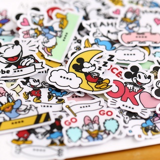 ❤ Mickey Mouse &amp; Donald Duck Q-1 Diary Manual สติ๊กเกอร์ ❤ 40pcs/set DIY Album Scrapbooks Decor สติ๊กเกอร์