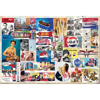 โปสเตอร์ โฆษณา โค้ก โบราณ Pepsi Vintage Advertisign MIX POSTER 24”x35” Inch Classic Label Logo Retro Antique V2