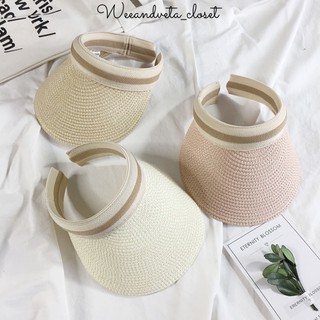 (บริการแพคใส่กล่อง) หมวกสานครึ่งศีรษะ รุ่น Visor Hat 70฿